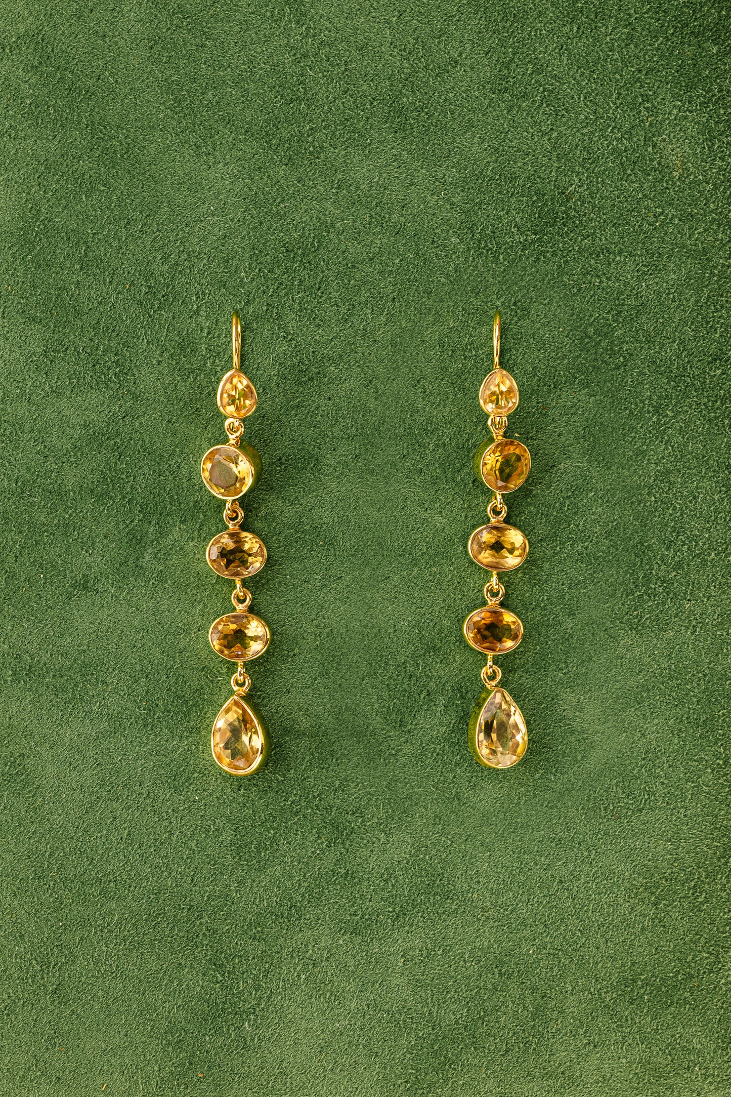 Citrines Earrings in 18k Gold Vermeil