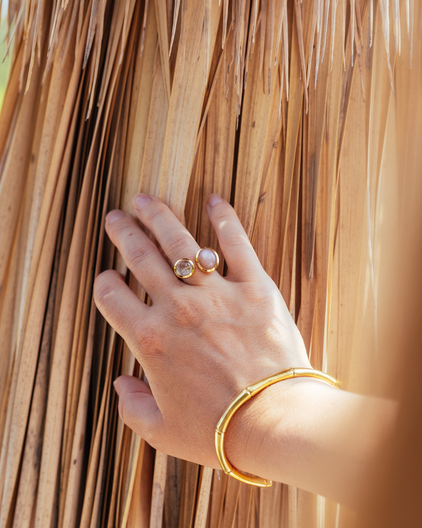Bamboo Bracelet 18k Gold Plated